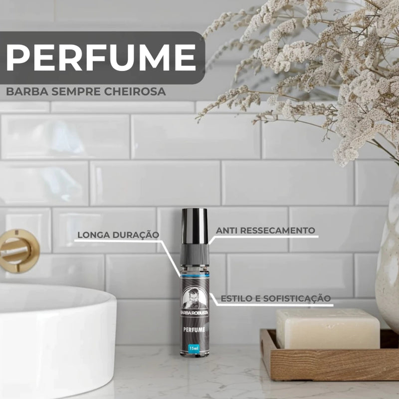 Kit Para Barba - Shampoo  Balm Óleo Cera Perfume + Pente