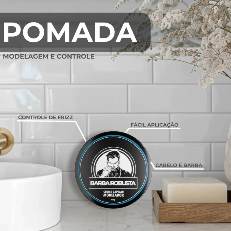 Kit Para Barba - Shampoo  Balm Óleo Cera Perfume + Pente
