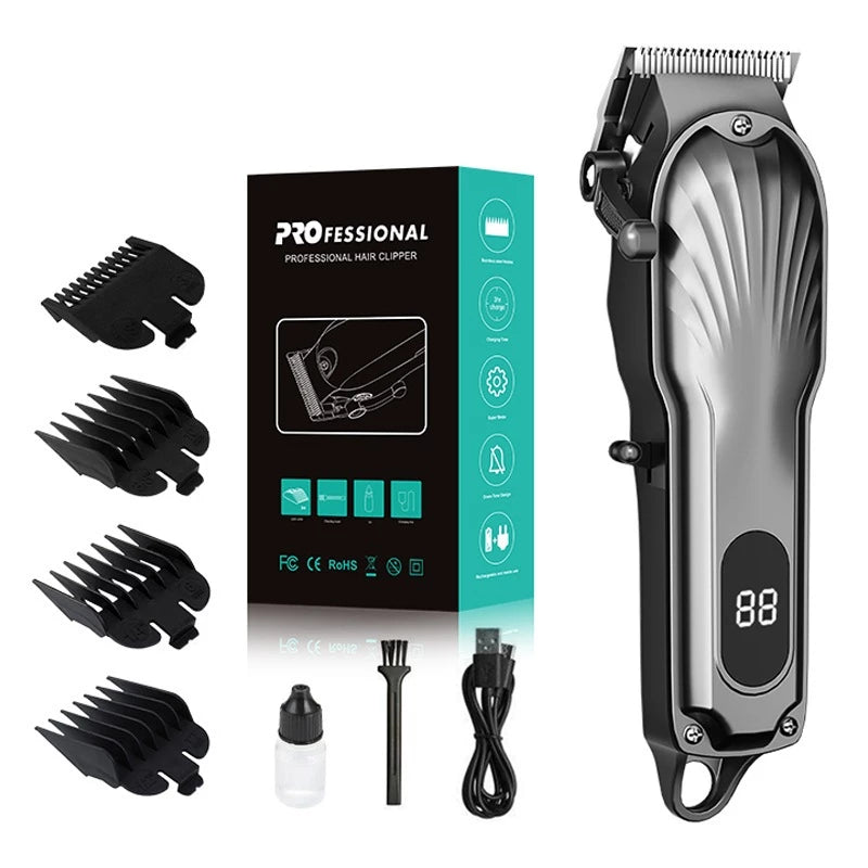 Máquina De Cortar Cabelo e Barba Profissional Portátil