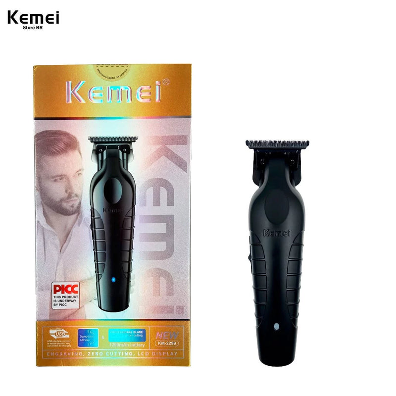 KEMEI Aparador de cabelo lâmina ajustável, profissional , USB , cortador para cabelos km-2299 Bivolt