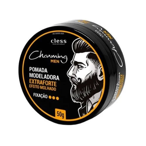 Pomada Modeladora Charming Men Extra Forte Efeito Molhado 50g