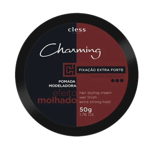 Pomada Modeladora Charming Men Extra Forte Efeito Molhado 50g