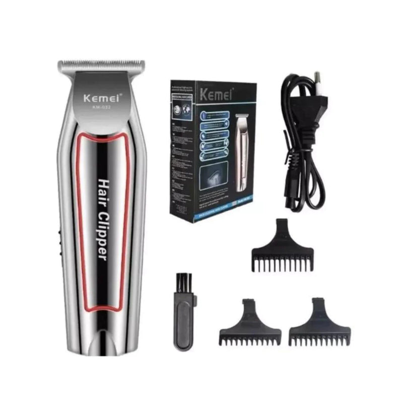 Kit Barbeiro Maquina Cortar Cabelo Barba / Kit barbearia profissional kemei 2600 + kemei 032